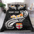 Fiji Custom Personalised Bedding Set - Fiji Seal Polynesian Patterns Plumeria (Black) Black - Polynesian Pride