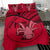 Niue Duvet Cover Set - Niue Coat Of Arms & Coconut Crab Red - Polynesian Pride