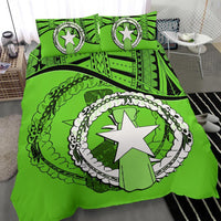 Northern Mariana Islands Duvet Cover Set - Northern Mariana Islands Flag Green - Polynesian Pride