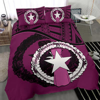 Polynesian Duvet Cover Set - Nothern Mariana Island Bedding Set Dark Pink - Polynesian Pride