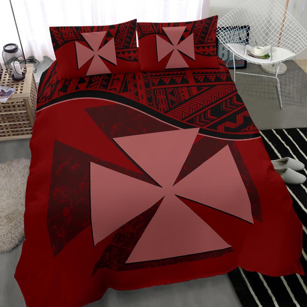 Polynesian Duvet Cover Set - Wallis and Futuna Bedding Set Red - Polynesian Pride