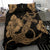 Hawaiian Anchor Poly Tribal Hibiscus Polynesian Bedding Set Gold - Polynesian Pride