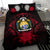 Nauru Duvet Cover Set - Nauru Coat Of Arms & Red Hibiscus - Polynesian Pride