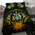 Solomon Island Duvet Cover Set - Solomon Island Coat Of Arms & Reggae Hibiscus - Polynesian Pride