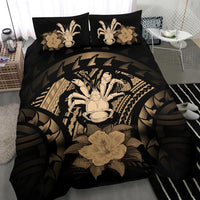 Niue Duvet Cover Set - Coconut Crab & Brown Hibiscus - Polynesian Pride