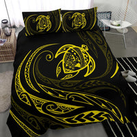 Hawaiian Map Turtle Polynesian Bedding Set - Yellow - Frida Style - Polynesian Pride