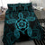 Hawaiian Turtle Hibiscus Polynesian Bedding Set Blue - Polynesian Pride