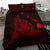 Hawaiian Map Rays Turtle Bedding Set - Red - Polynesian Pride