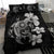 Hawaiian Hibiscus Plumeria Mix Turtle Polynesian Bedding Set Gray - Polynesian Pride