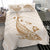 Hawaiian Map Whale Polynesian Bedding Set - White - Polynesian Pride