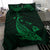 Hawaiian Map Whale Polynesian Bedding Set - Green - Polynesian Pride