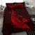 Hawaiian Map Whale Polynesian Bedding Set - Red - Polynesian Pride