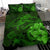 Hawaiian Hibiscus Whale Turtle Dance Polynesian Bedding Set - Green - Polynesian Pride