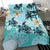 Polynesian Duvet Cover Set - Cook Islands Bedding Set Blue Turtle Hibiscus - Polynesian Pride