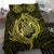 Hawaiian Hamerhead Shark Yin Yang Plumeria Polynesian Bedding Set - Yellow - Polynesian Pride