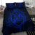 Hawaiian Hamerhead Shark Yin Yang Plumeria Polynesian Bedding Set - Blue - Polynesian Pride