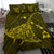 Hawaiian Map Kanaka Manta Ray Polynesian Bedding Set Yellow - Polynesian Pride