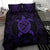 Hawaiian Map Turtle Wave Polynesian Bedding Set Purple - Polynesian Pride