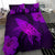 Hawaiian Map Whale Swim Hibiscus Polynesian Bedding Set - Purple - Polynesian Pride