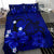 Hawaiian Map Big Turtle Hibiscus Plumeria Tribal Polynesian Bedding Set - Blue - Polynesian Pride