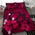 Hawaiian Map Big Turtle Hibiscus Plumeria Tribal Polynesian Bedding Set - Pink - Polynesian Pride