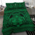 Hawaiian Madame Pele Plumeria Polynesian Bedding Set Green - Polynesian Pride