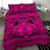 Hawaiian Madame Pele Plumeria Polynesian Bedding Set Pink - Polynesian Pride