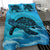 Hawaiian Sea Turtle Swim In The Waves Polynesian Bedding Set - Polynesian Pride