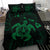 Hawaiian Map Kanaka Hibiscus Turtle Green Polynesian Bedding Set - Polynesian Pride