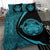 Hawaiian Madame Pele Kanaka Plumeria Polynesian Bedding Set Circle Style Blue - Polynesian Pride