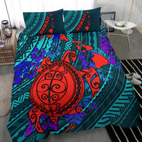 Polynesian Hawaii Duvet Cover Set - Red Polynesian Sea Turtle - Polynesian Pride