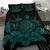 Hawaiian Map Turtle Hibiscus Polynesian Bedding Set - Turquoise - Polynesian Pride