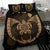 Hawaiian Fish Hook Turtle Heart Polynesian Bedding Set Gold - Polynesian Pride