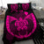 Hawaiian Fish Hook Turtle Heart Polynesian Bedding Set Pink - Polynesian Pride