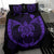 Hawaiian Fish Hook Turtle Heart Polynesian Bedding Set Purple - Polynesian Pride