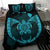 Hawaiian Fish Hook Turtle Heart Polynesian Bedding Set Blue - Polynesian Pride