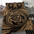 Hawaiian Kanaka Honu Hibiscus Tornado Gold Polynesian Bedding Set - Polynesian Pride