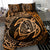 Hawaiian Map Turtle Polynesian Bedding Set Circle Orange - Polynesian Pride