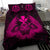 Hawaiian Map Owl Kanaka Bedding Set - Pueo Aumakua - Pink - Polynesian Pride