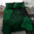 Hawaiian Hibiscus Dolphin Manta Ray Turtle Polynesian Bedding Set Waves Green - Polynesian Pride