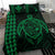 Hawaiian Map Kakau Turtle Kanaka Polynesian Bedding Set - Green - Polynesian Pride