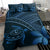 Hawaiian Turtle Plumeria Polynesian Bedding Set Neo Blue - Polynesian Pride