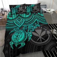 Polynesian Hawaii Duvet Cover Set - Turquoise Polynesian Sea Turtle - Polynesian Pride