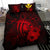 Hawaiian Map Hibiscus Kanaka Polynesian Bedding Set - Harold Turtle - Red - Polynesian Pride