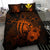 Hawaiian Map Hibiscus Kanaka Polynesian Bedding Set - Harold Turtle - Orange - Polynesian Pride