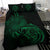 Hawaiian Map Turtle Hibiscus Divise Green Polynesian Bedding Set - Polynesian Pride