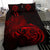 Hawaiian Map Turtle Hibiscus Divise Red Polynesian Bedding Set - Polynesian Pride