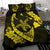 Hawaiian Map Hibiscus Turtle Fish Hook Polynesian Bedding Set Yellow - Polynesian Pride