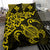 Hawaiian Map Turtle Hibiscus Kanaka Polynesian Bedding Set - Yellow - Polynesian Pride