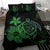 Hawaiian Map Turtle Hibiscus Plumeria Polynesian Bedding Set - Green - Polynesian Pride